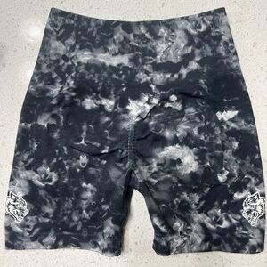 Darc sport everson seamless black and white marble shorts